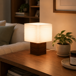 Lunite GEO Table Lamp – Modern Scandinavian Sculptural Geometric 3D Printed Art Bedside Lamp Home Decoration / Lampu Tidur / Lampu Meja / Minimalis Geometry Scandinavian